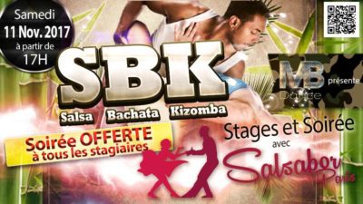 Soirée SBK – Salsa Bachata Kizomba – 11 Novembre 2017 – 17h