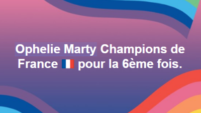 Ophelie & Marty, Champions de France pour la 6ème fois !!!