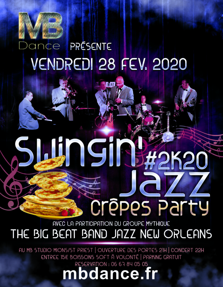 Danse & Wellness Swingin’Jazz Crêpes Party – 28 Février 2020 – 21h