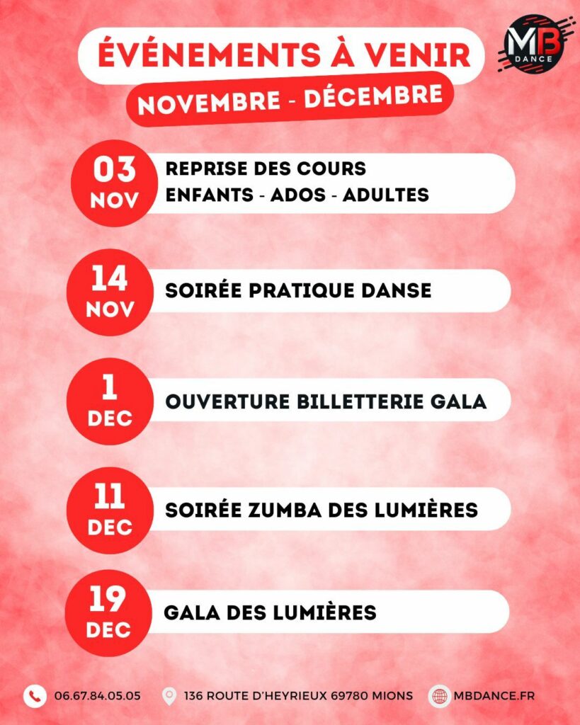 Programme de fin d'année 2025