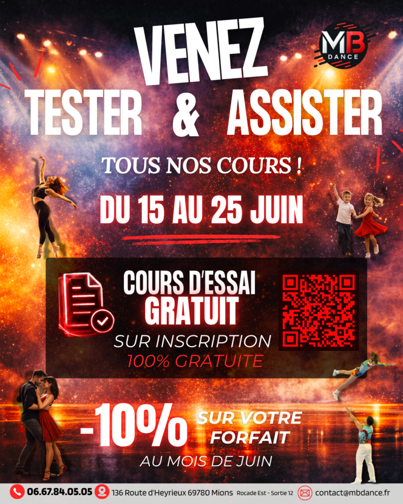 Cours d'essai 100% Gratuit du 15 au 25 Juin 🔥