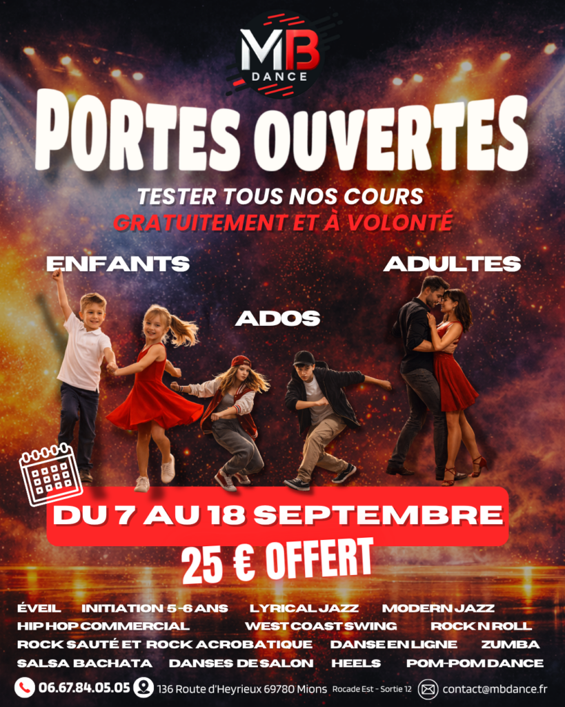 Portes ouvertes : cours d'essai gratuit ! MB DANCE