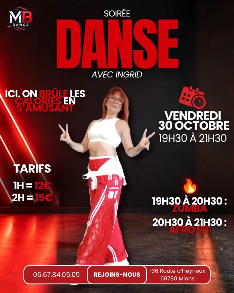 Soirée Danse le 30/10 avec Ingrid